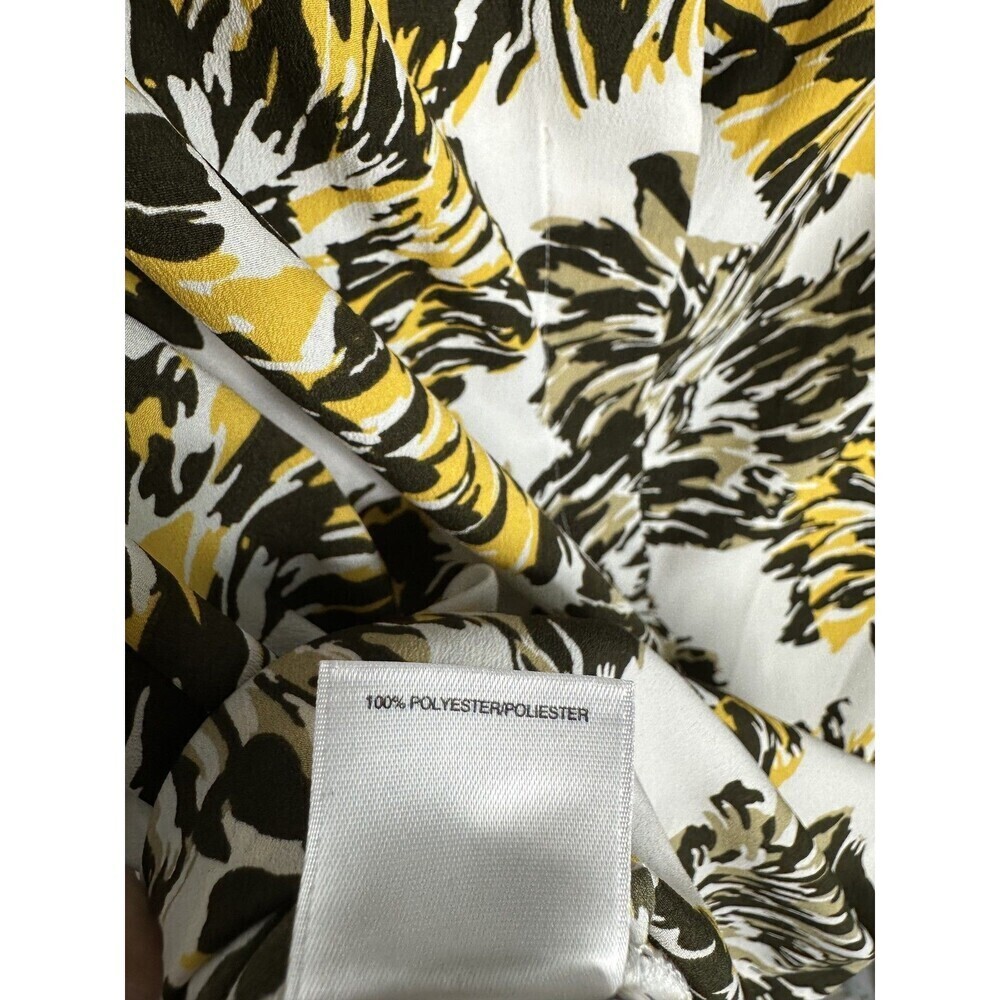 Jones New York Blouse Womens 16 White Yellow Black Sleeveless Floral Top Shell - Picture 4 of 5